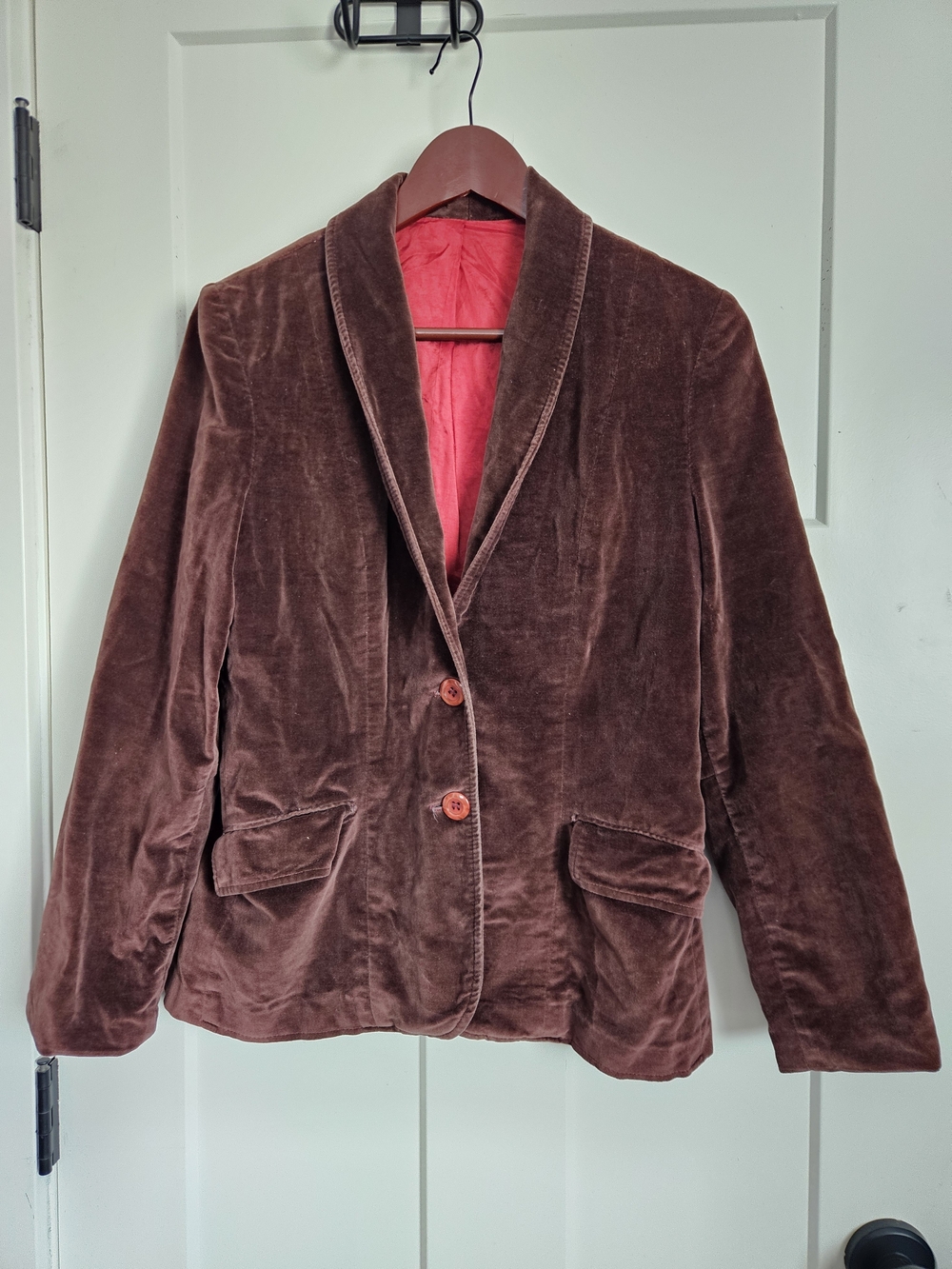 M.G. Concepts 70's Vintage Velvet Blazer Jacket Women’s S/M Burgundy Lining